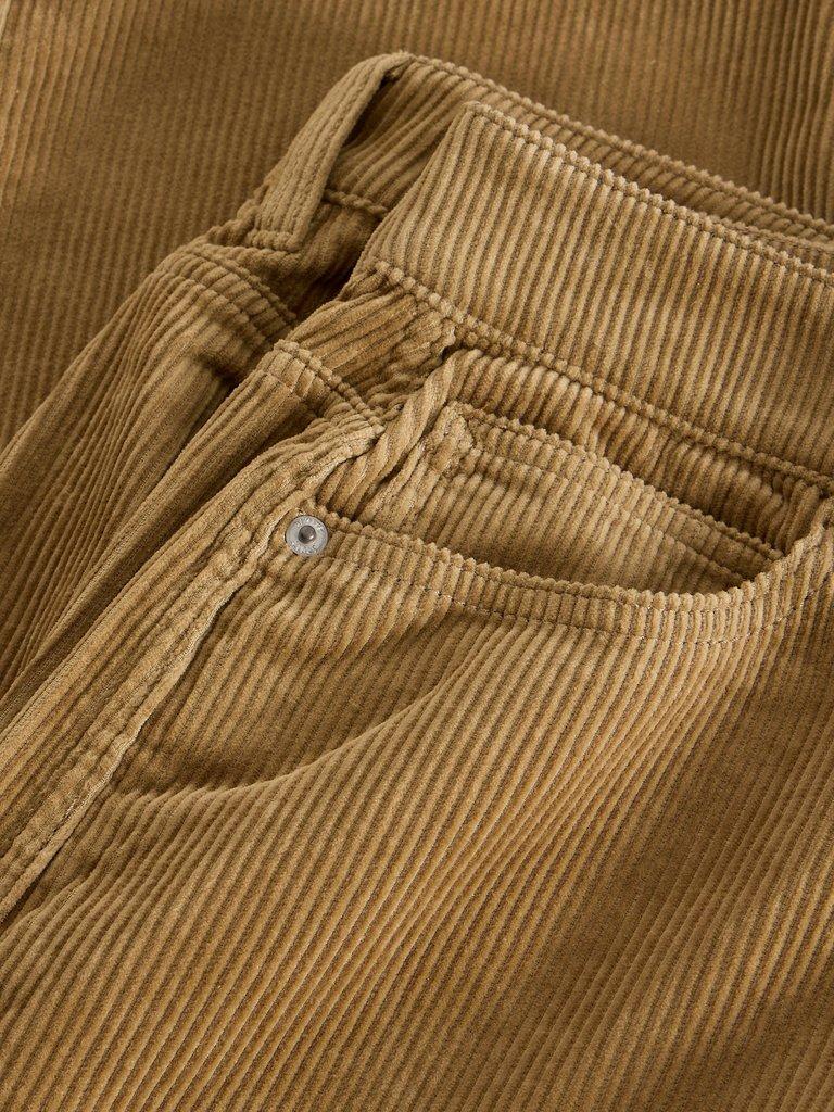 Ayla Wide Leg Cord Trouser in LGT GREEN - FLAT DETAIL