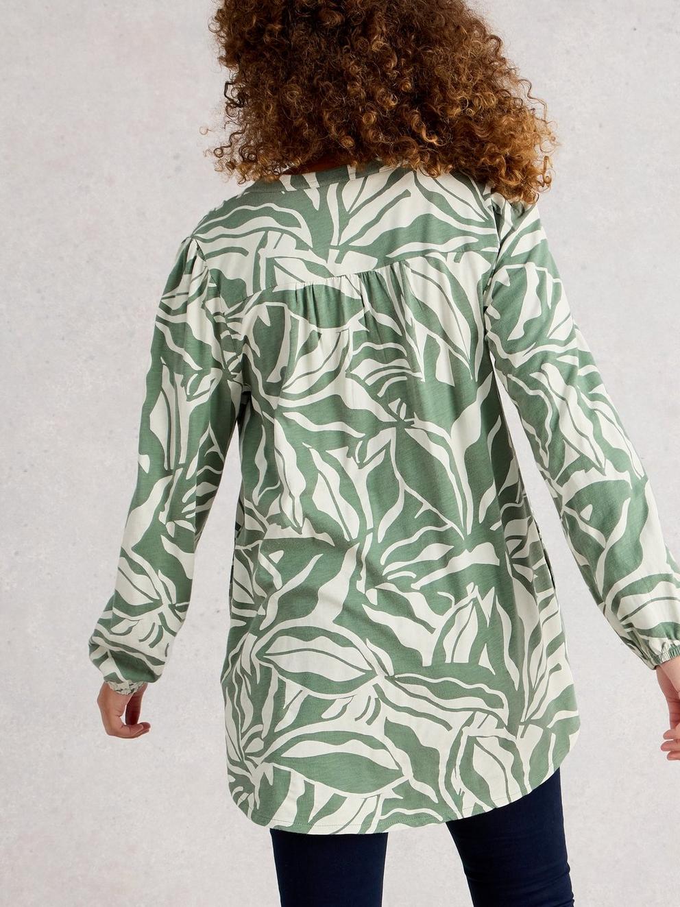 PHOEBE TUNIC in GREEN PR - MODEL BACK