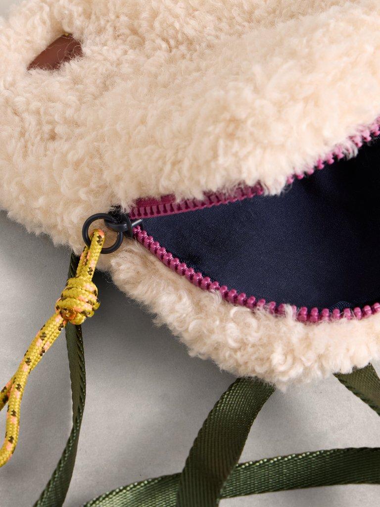 Meadow Borg Phone Bag in LGT NAT - FLAT DETAIL