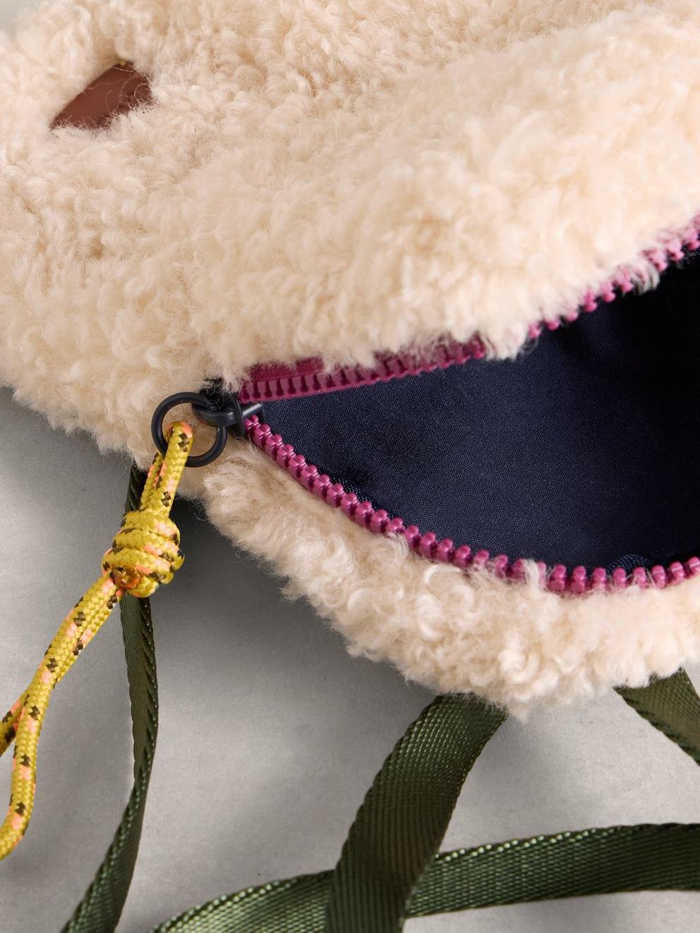 Meadow Borg Phone Bag in LGT NAT - FLAT DETAIL