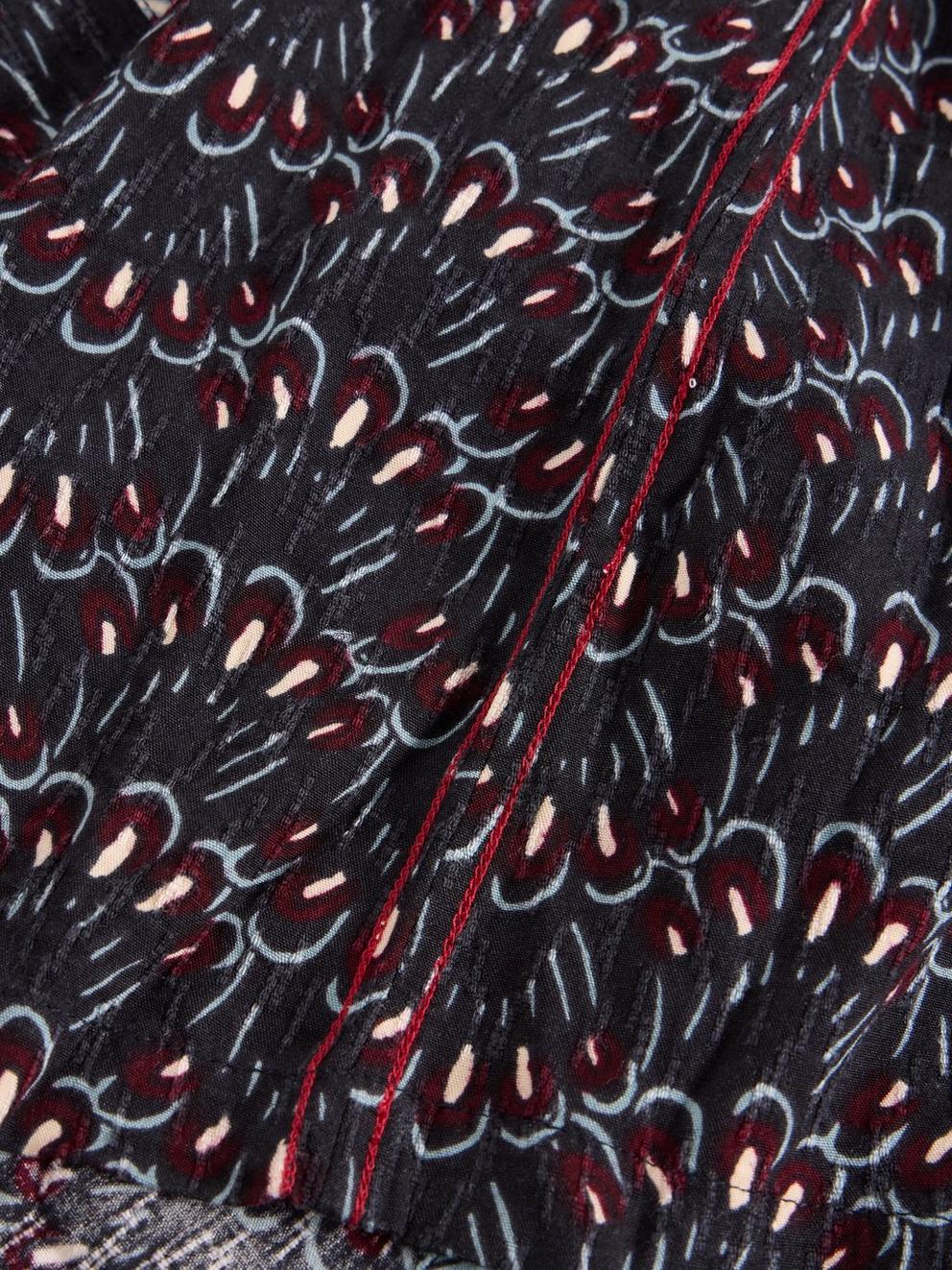 May Mixed Print Top in BLUE MLT - FLAT DETAIL