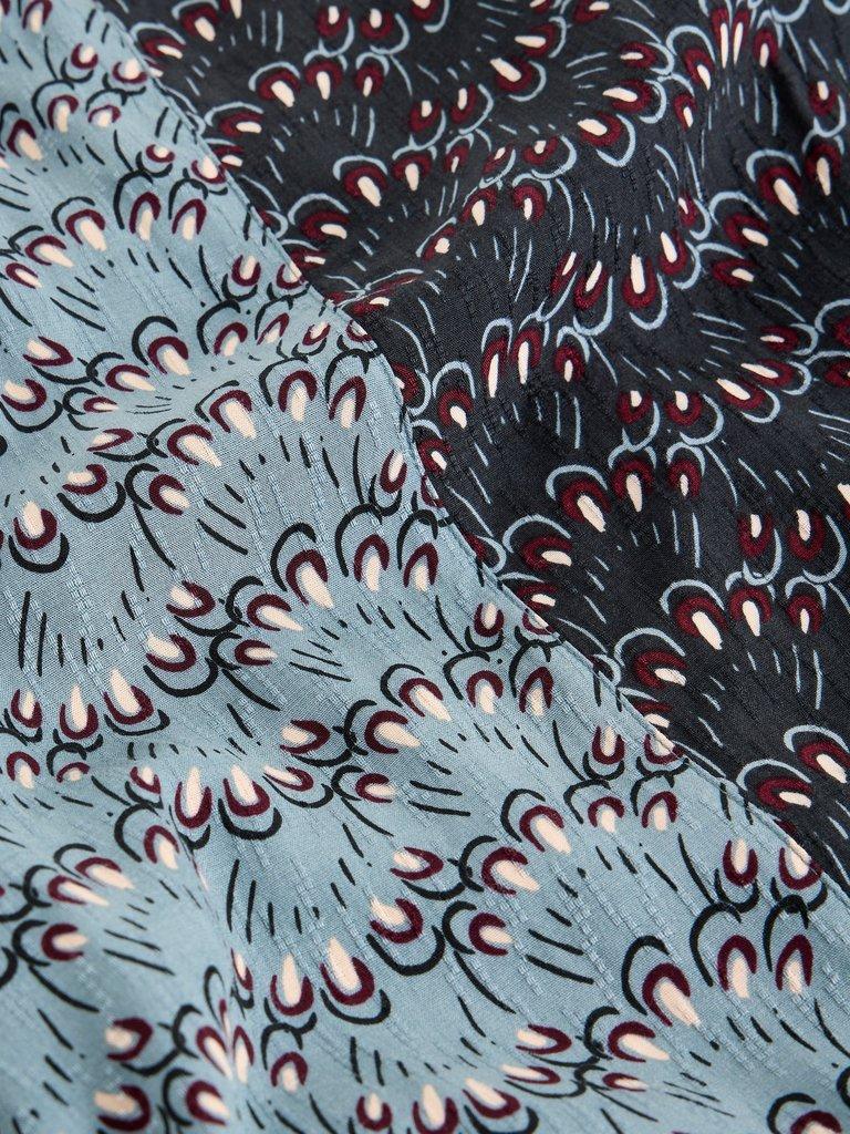 Sara Print Maxi Skirt in BLUE MLT - FLAT DETAIL