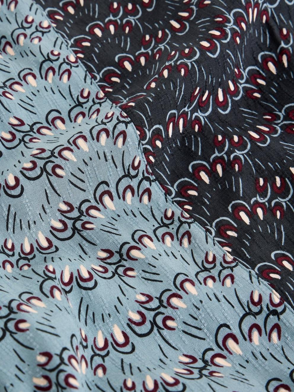 Sara Print Maxi Skirt in BLUE MLT - FLAT DETAIL