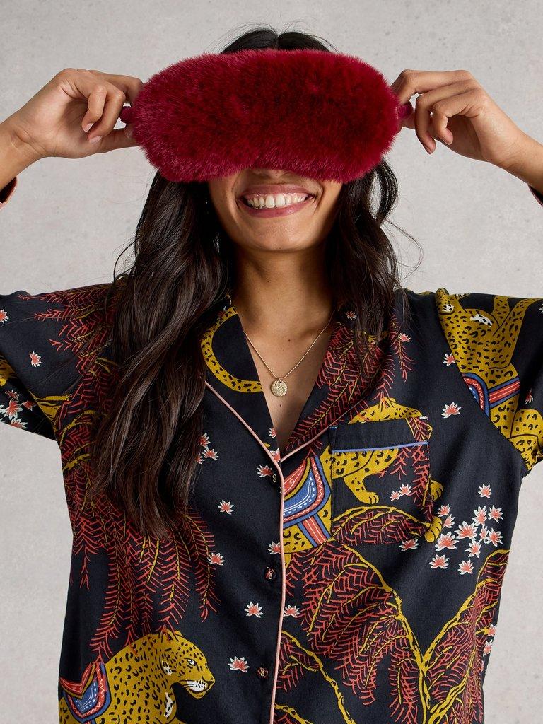 NINA ORGANIC PJ LONG SLEEVE SHIRT in BLK MLT - LIFESTYLE