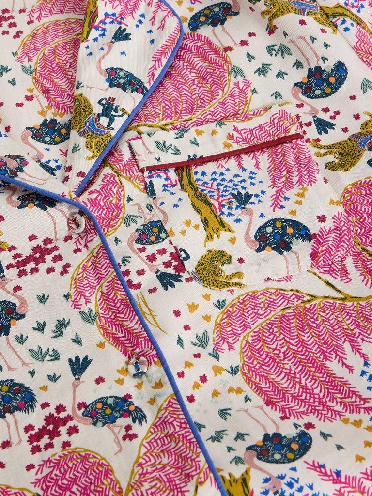 NINA ORGANIC PJ LONG SLEEVE SHIRT in NAT PR - FLAT DETAIL