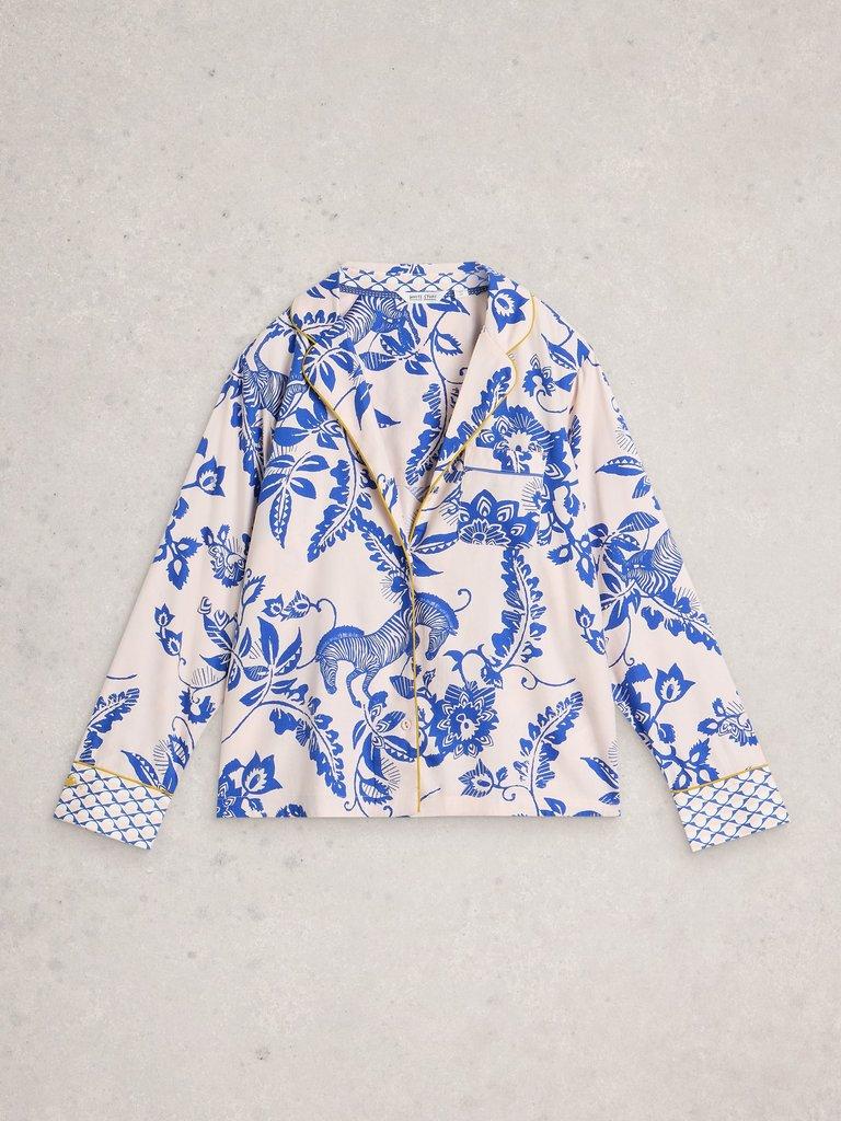 NINA ORGANIC PJ LONG SLEEVE SHIRT in PINK PR - FLAT FRONT