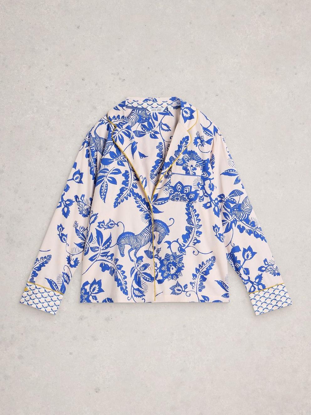 NINA ORGANIC PJ LONG SLEEVE SHIRT in PINK PR - FLAT FRONT