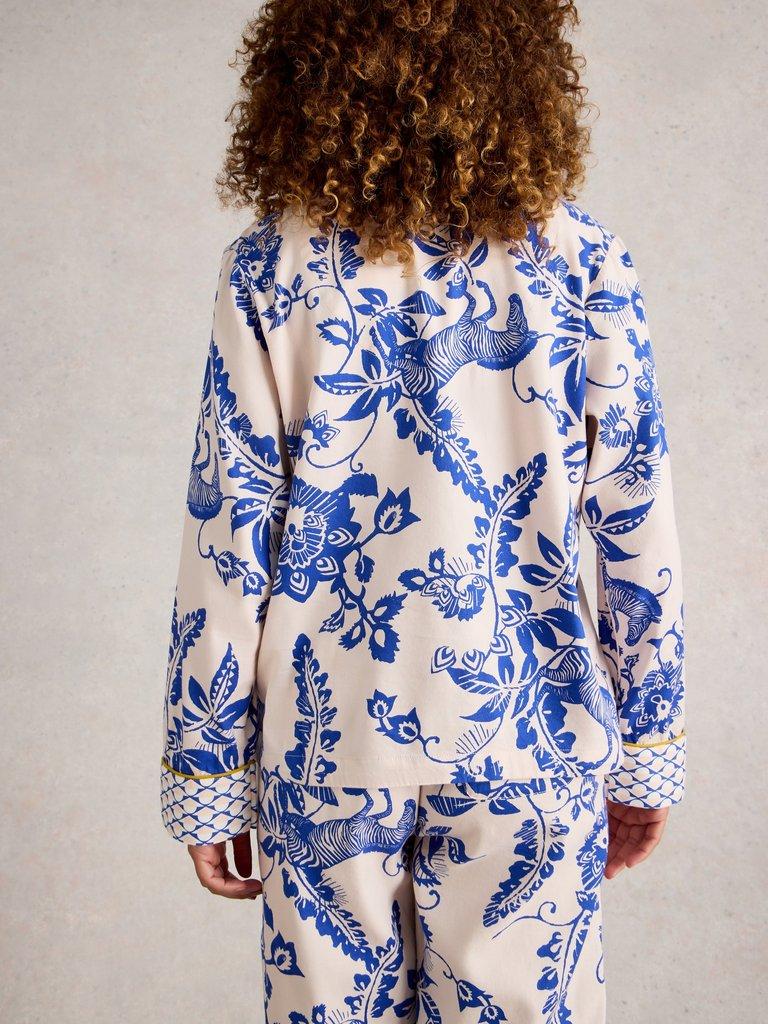 NINA ORGANIC PJ LONG SLEEVE SHIRT in PINK PR - MODEL BACK