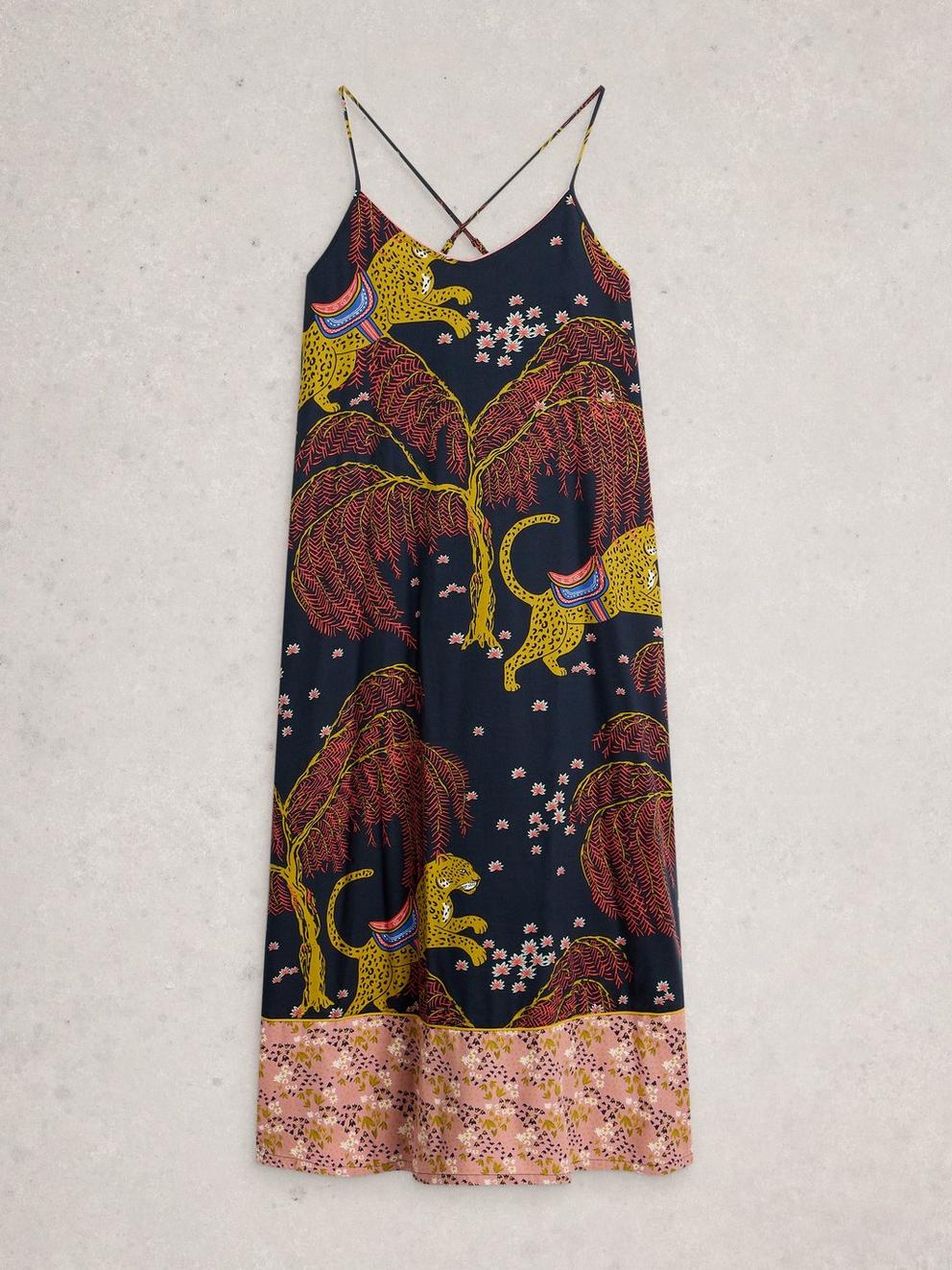 IRIS CAMI NIGHTIE in BLK MLT - FLAT FRONT