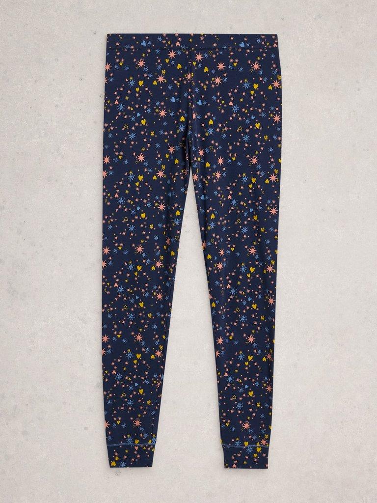 SELENA JERSEY PJ LEGGING in NAVY MULTI - FLAT FRONT