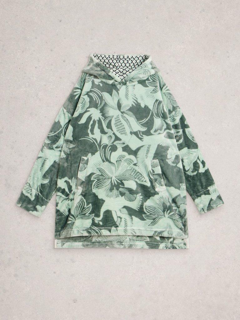 CLOVER SNUGGLE HOODIE in GREEN MLT - FLAT FRONT