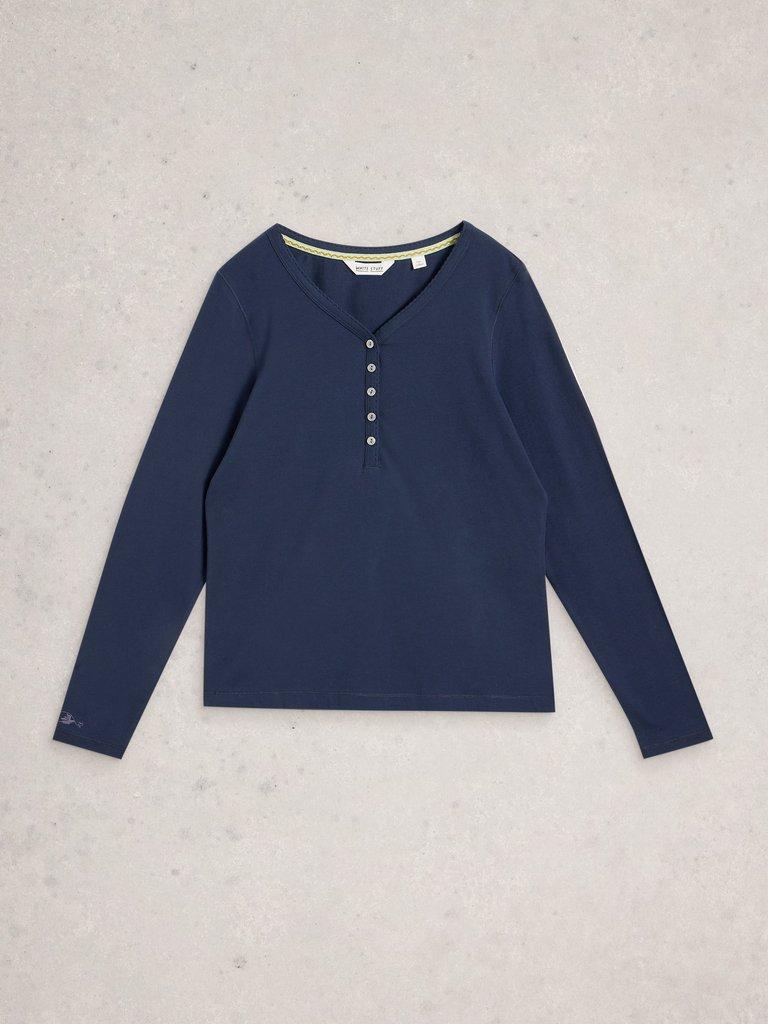 PENNY HENLEY PJ TOP in DARK NAVY - FLAT FRONT