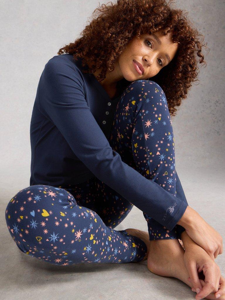 PENNY HENLEY PJ TOP in DARK NAVY - LIFESTYLE