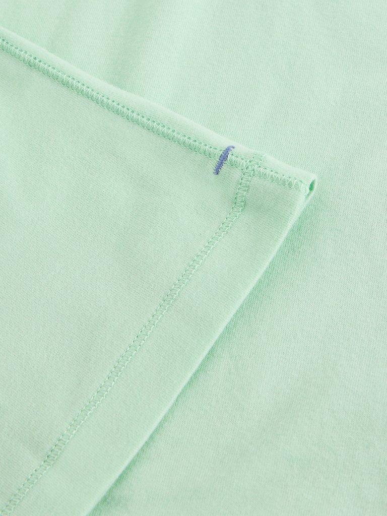 PENNY HENLEY PJ TOP in LGT GREEN - FLAT DETAIL