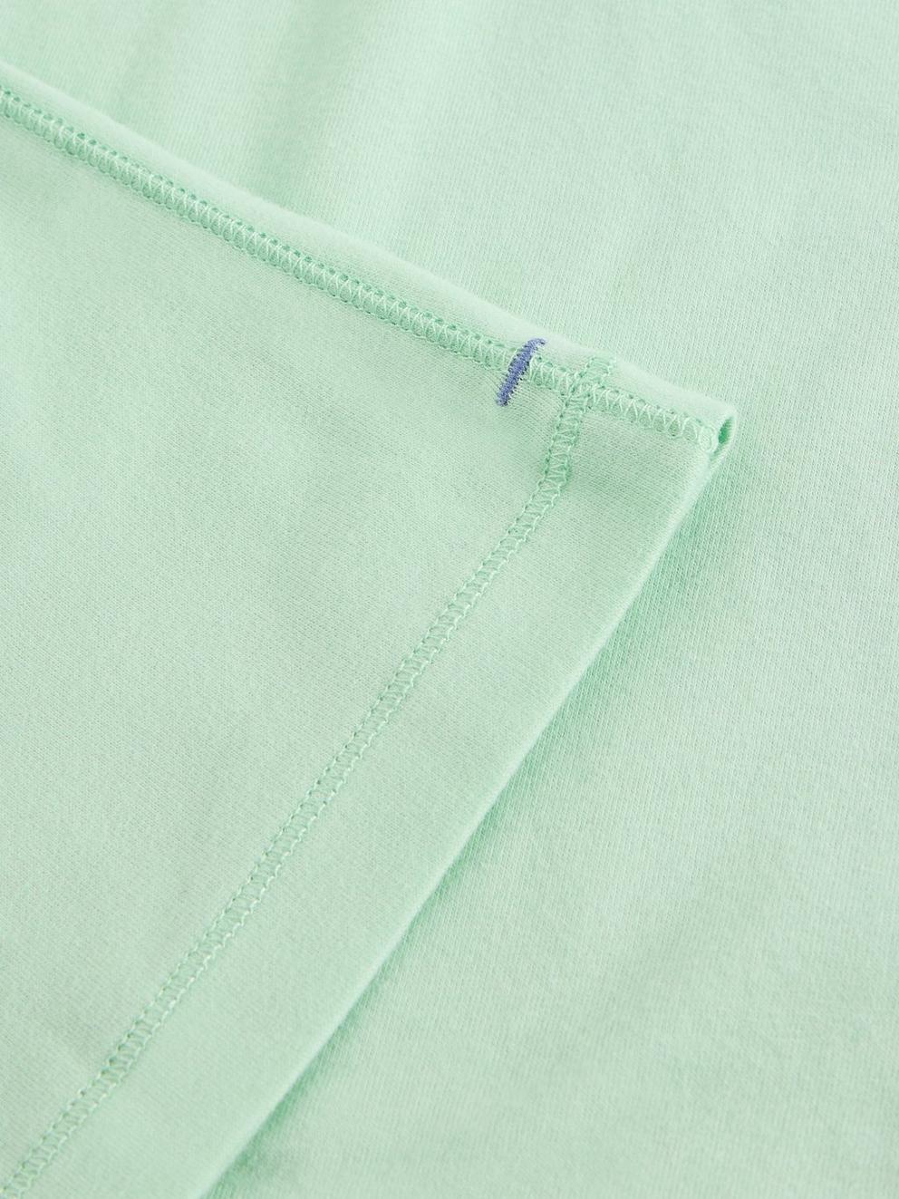 PENNY HENLEY PJ TOP in LGT GREEN - FLAT DETAIL