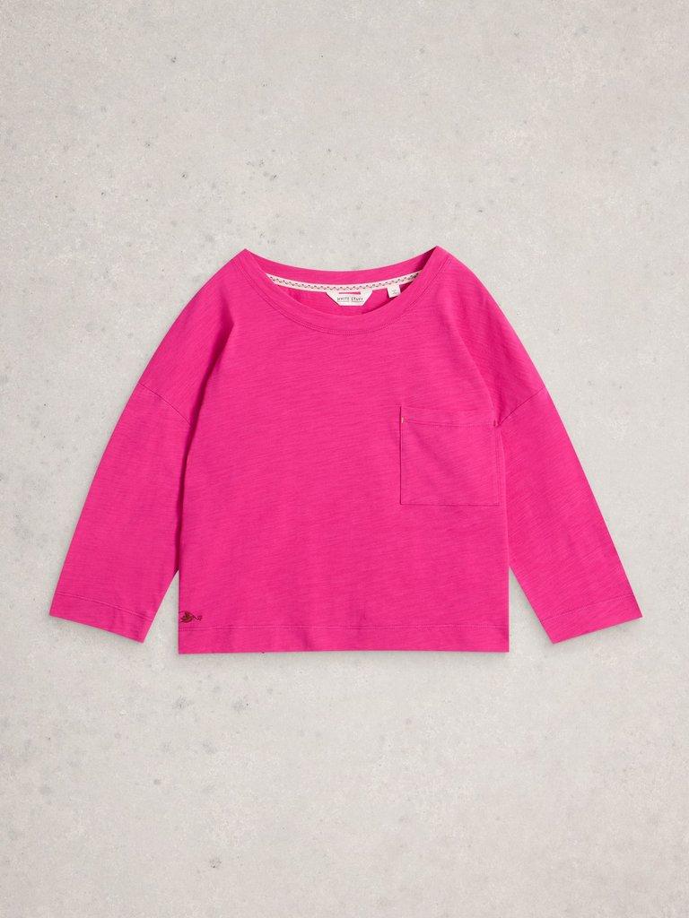 MIA BOXY TEE in BRT PINK - FLAT FRONT
