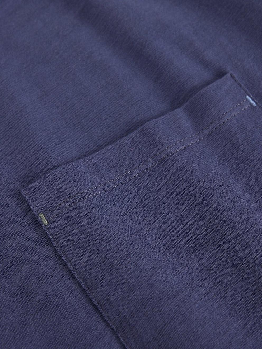 MIA BOXY TEE in DK PURPLE - FLAT DETAIL