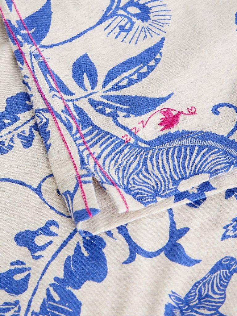 MIA PRINTED BOXY TEE in NAT MLT - FLAT DETAIL