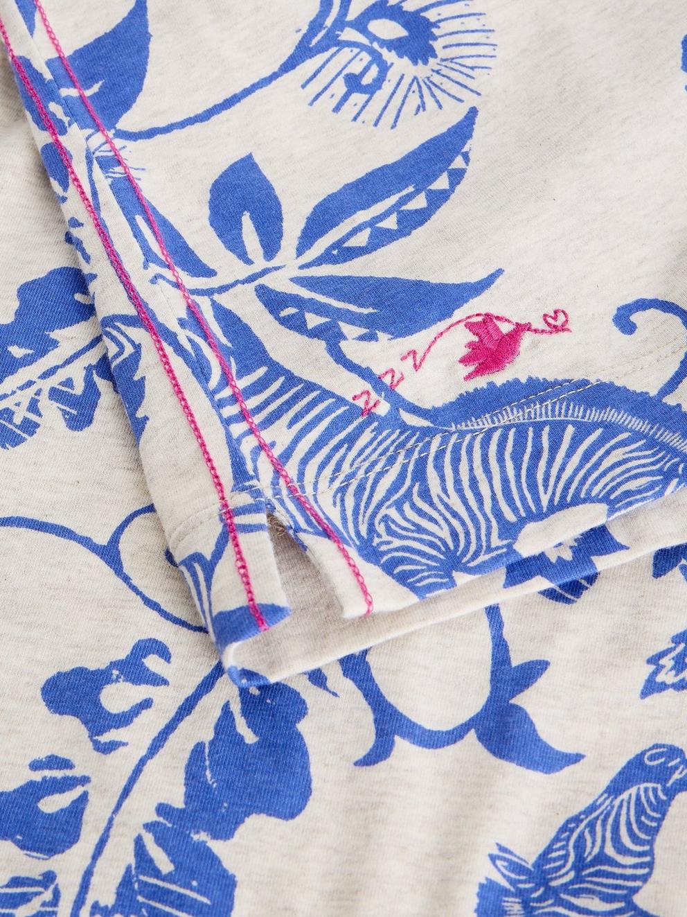 MIA PRINTED BOXY TEE in NAT MLT - FLAT DETAIL