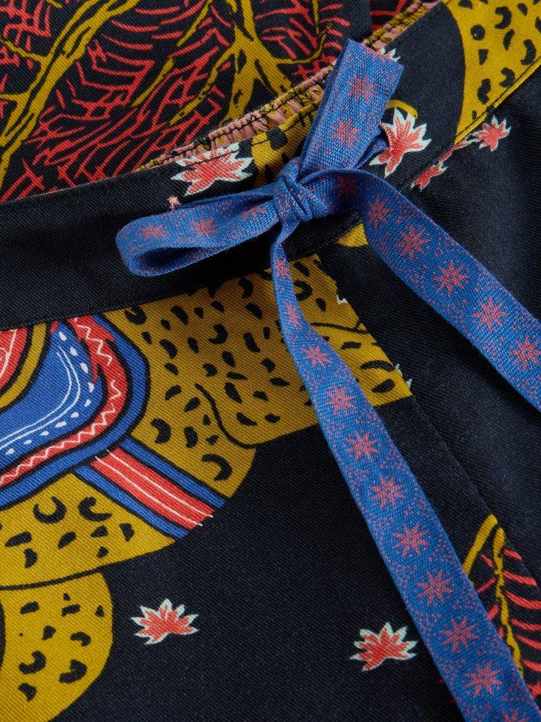 ORGANIC NINA PJ BOTTOM in BLK MLT - FLAT DETAIL