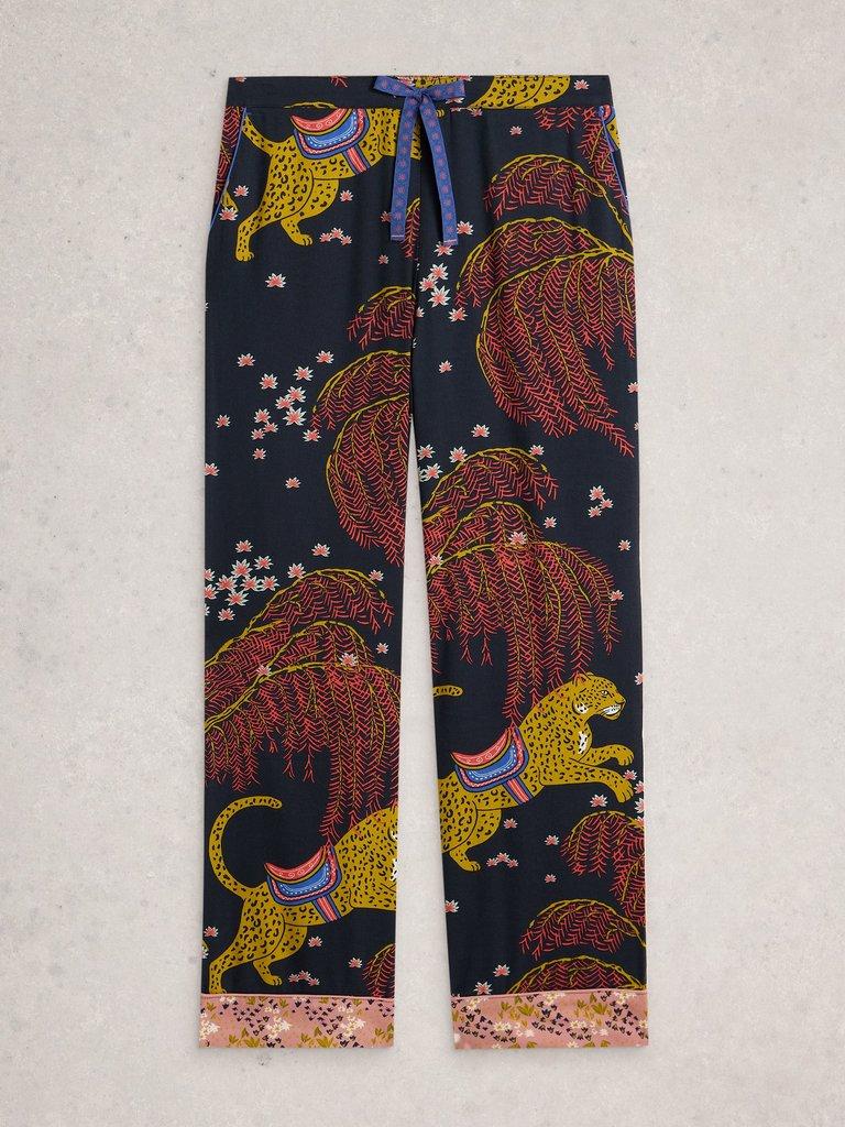 ORGANIC NINA PJ BOTTOM in BLK MLT - FLAT FRONT