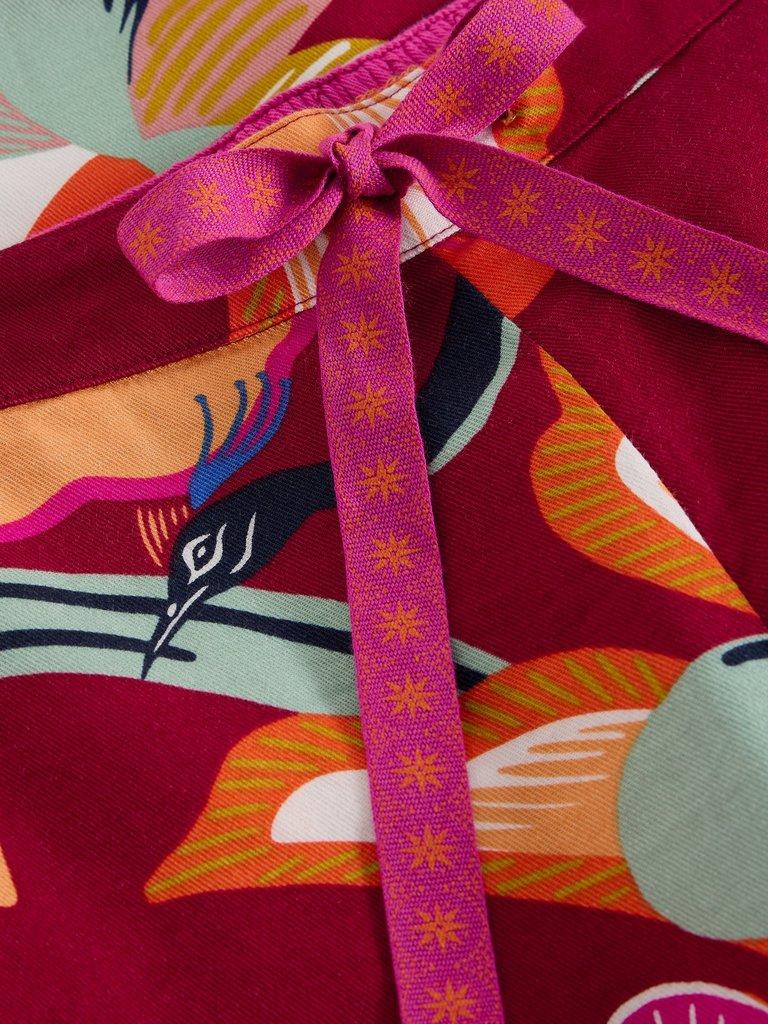 ORGANIC NINA PJ BOTTOM in RED MLT - FLAT DETAIL