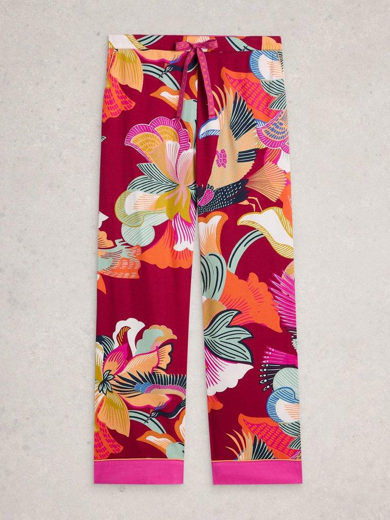 ORGANIC NINA PJ BOTTOM in RED MLT - FLAT FRONT