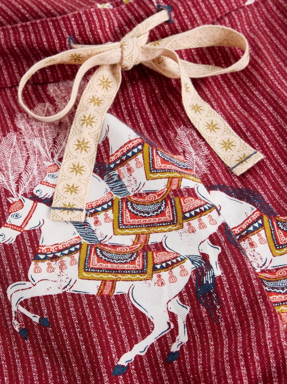 ORGANIC NINA PJ BOTTOM in RED PR - FLAT DETAIL