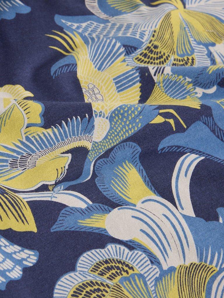 EVA MIDI JERSEY NIGHTIE in PURPLE PR - FLAT DETAIL