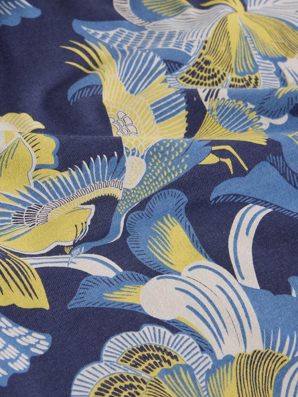 EVA MIDI JERSEY NIGHTIE in PURPLE PR - FLAT DETAIL