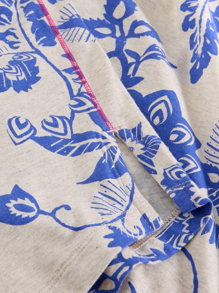 EVA JERSEY CREW NECK NIGHTIE in NAT MLT - FLAT DETAIL