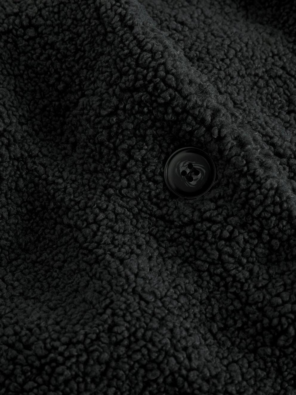 Womens Borg Gilet in CHARC GREY - FLAT DETAIL