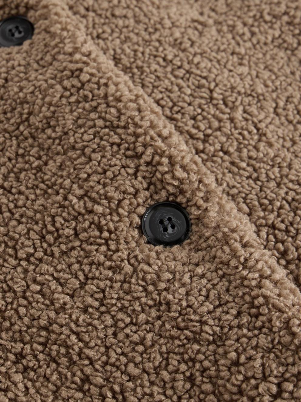 Womens Borg Gilet in DK NAT - FLAT DETAIL