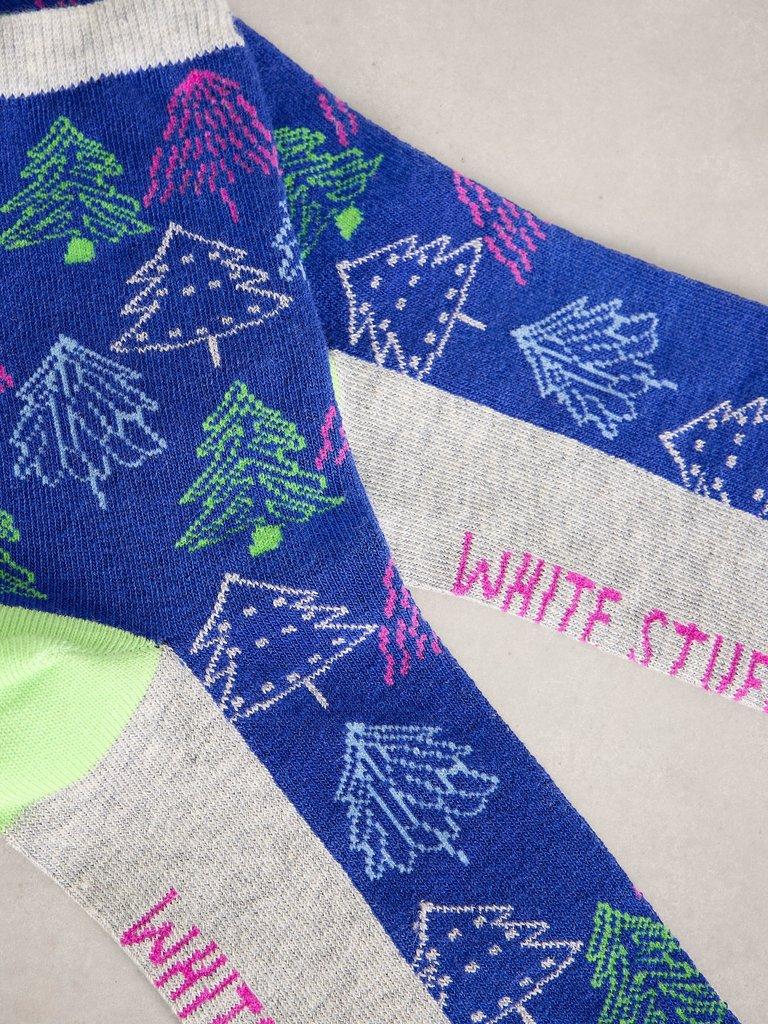 Abstract Tree in a Cracker in BLUE MLT - FLAT DETAIL
