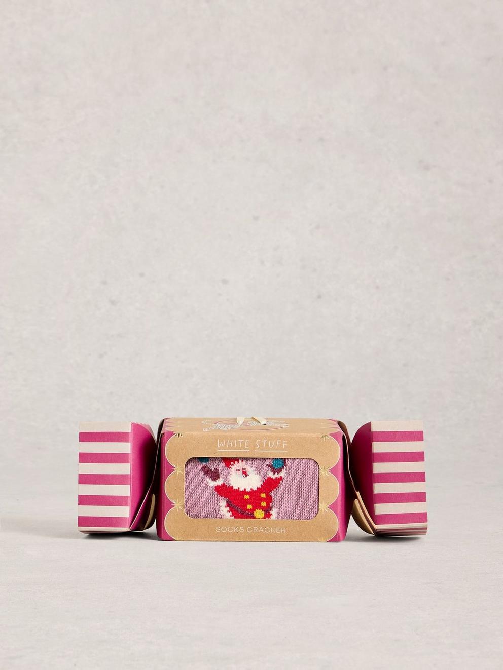 Juggling Santa in a Cracker in PINK MLT - LIFESTYLE