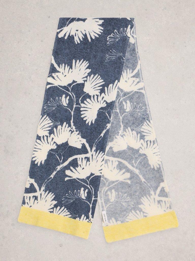 Karli Printed Scarf in NAVY MULTI - FLAT FRONT