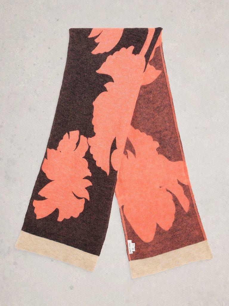 Karli Printed Scarf in RED MLT - FLAT BACK
