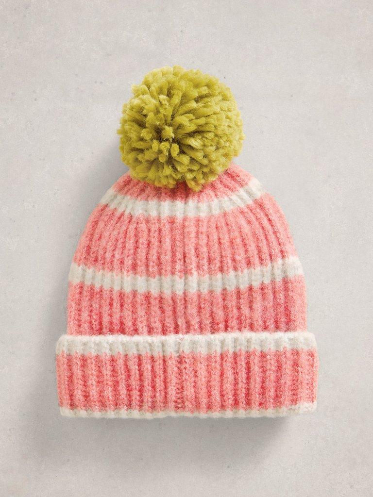Pom Beanie in a Box in MID CHART - FLAT DETAIL