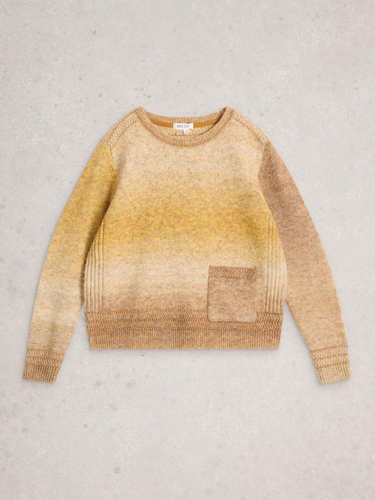 LILBET CREW NECK JUMPER in CHART MLT - FLAT FRONT