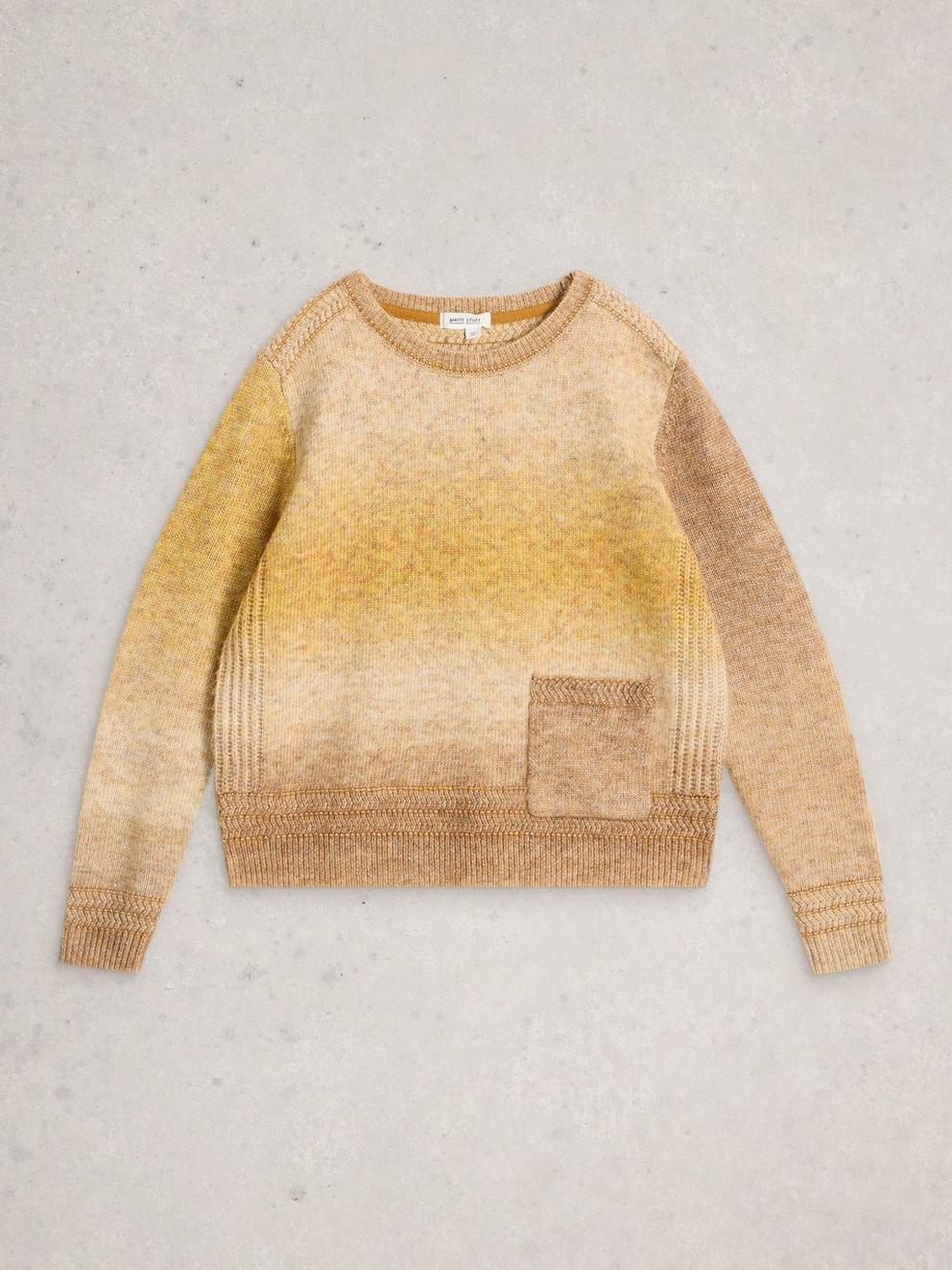 LILBET CREW NECK JUMPER in CHART MLT - FLAT FRONT