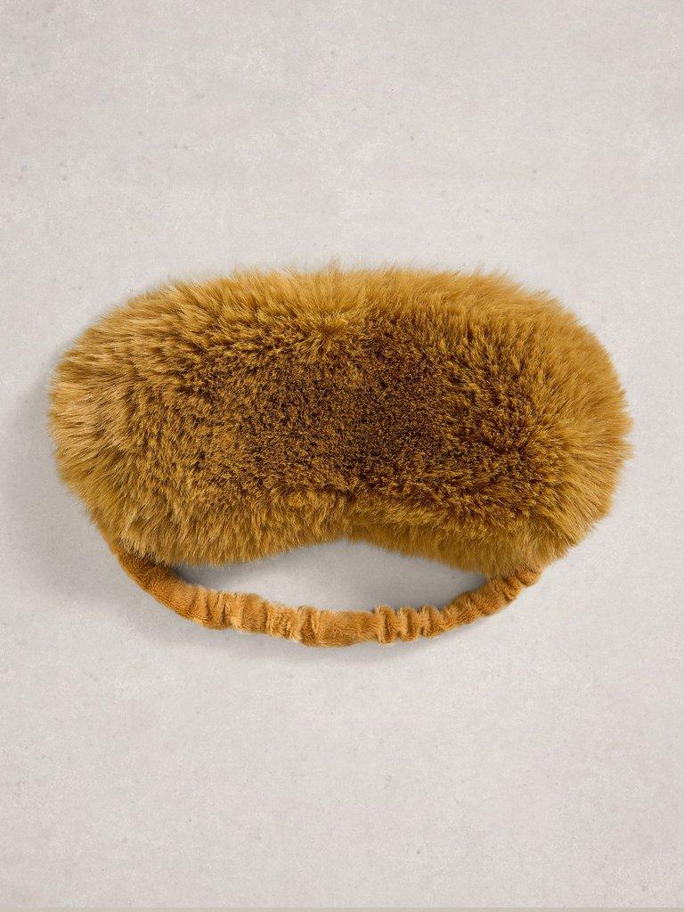 Velvet Faux Fur Eye Mask in DK CHART - FLAT FRONT
