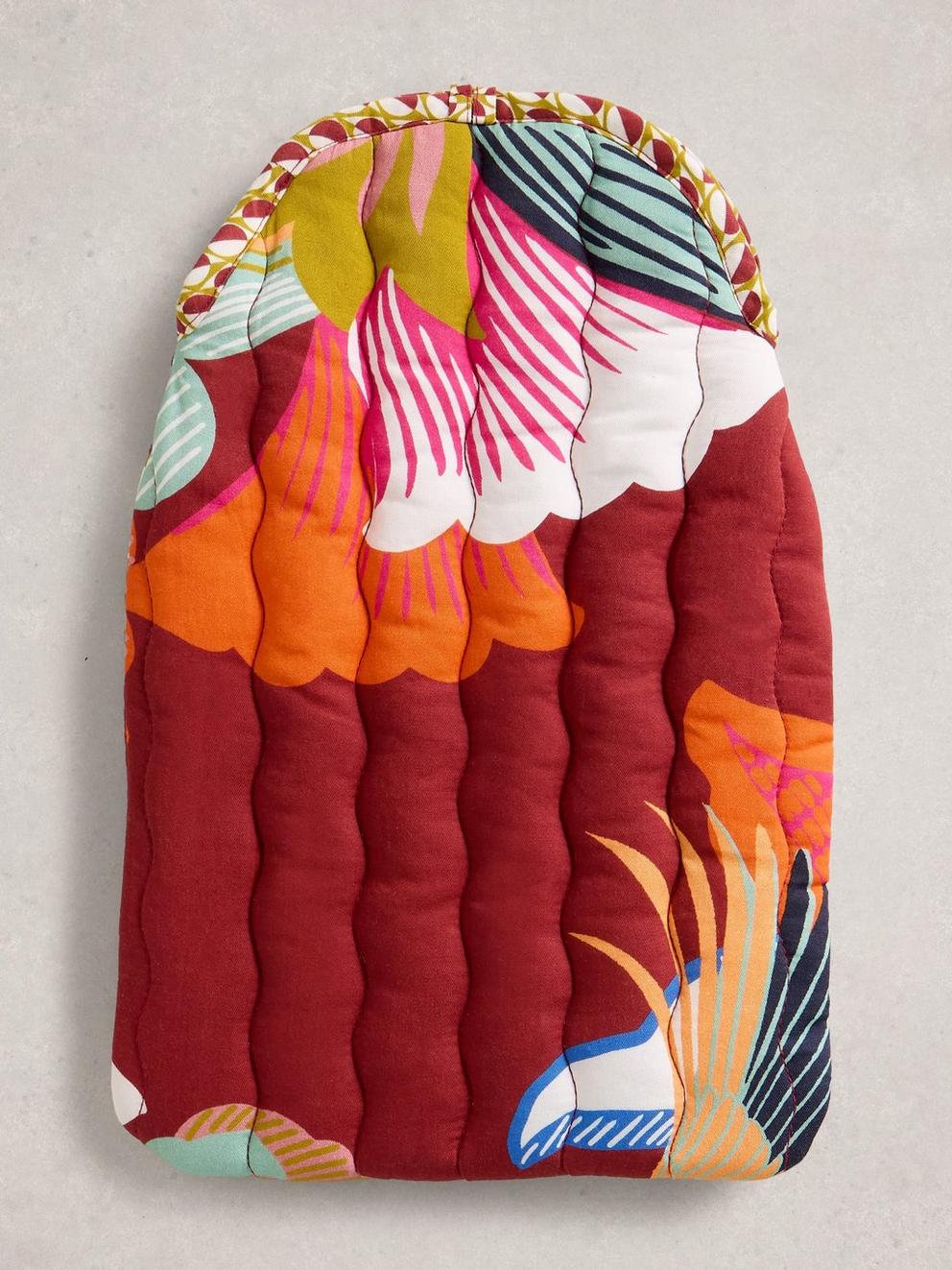 Hot Water Bottle Reversible in RED MLT - FLAT BACK