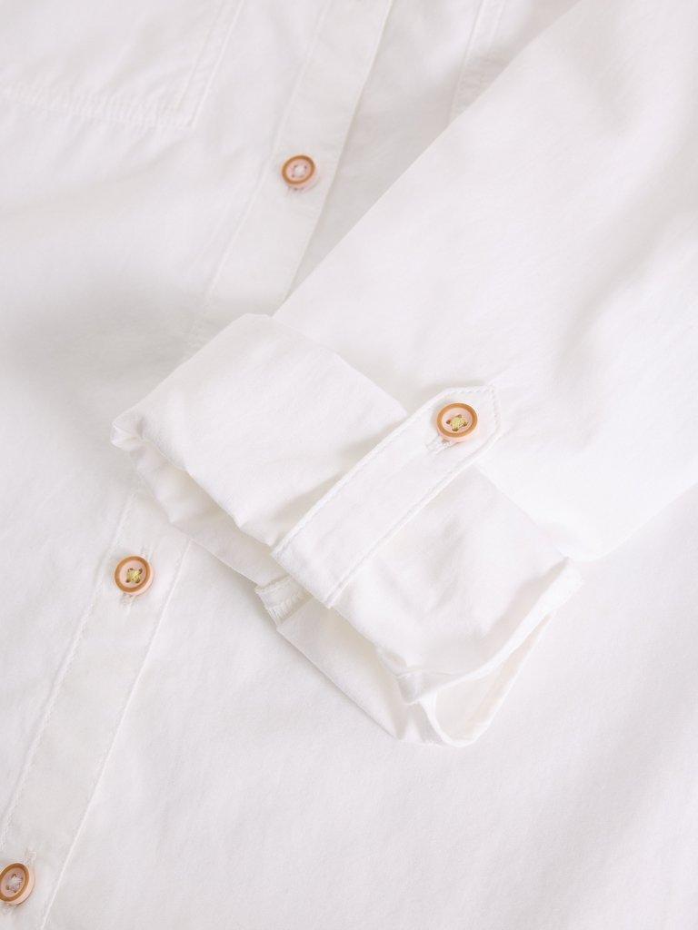 Sophie Cotton Poplin Shirt in NAT WHITE - FLAT DETAIL