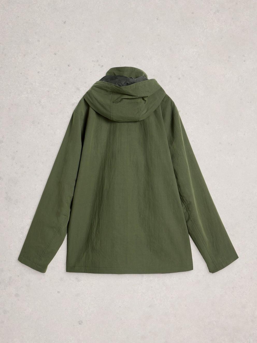 Showerproof Jacket in KHAKI GRN - FLAT BACK
