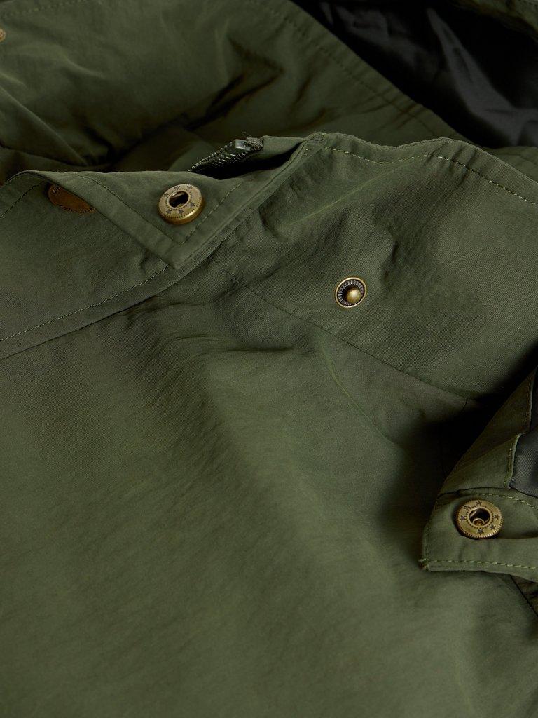 Showerproof Jacket in KHAKI GRN - FLAT DETAIL