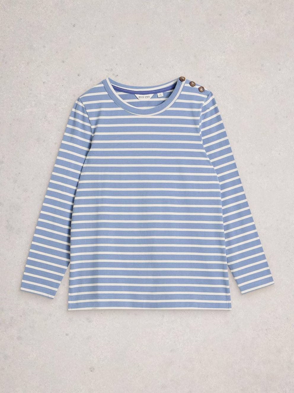 WILLOW TUNIC in BLUE MLT - FLAT FRONT