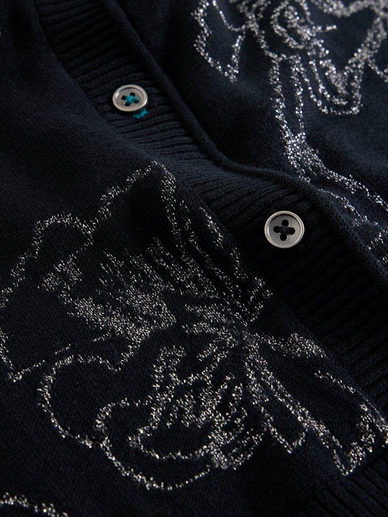 LULU SPARKLE CARDI in BLK MLT - FLAT DETAIL