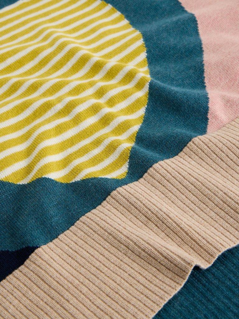 OLIVE CREW NECK HEART JUMPER in PINK MLT - FLAT DETAIL