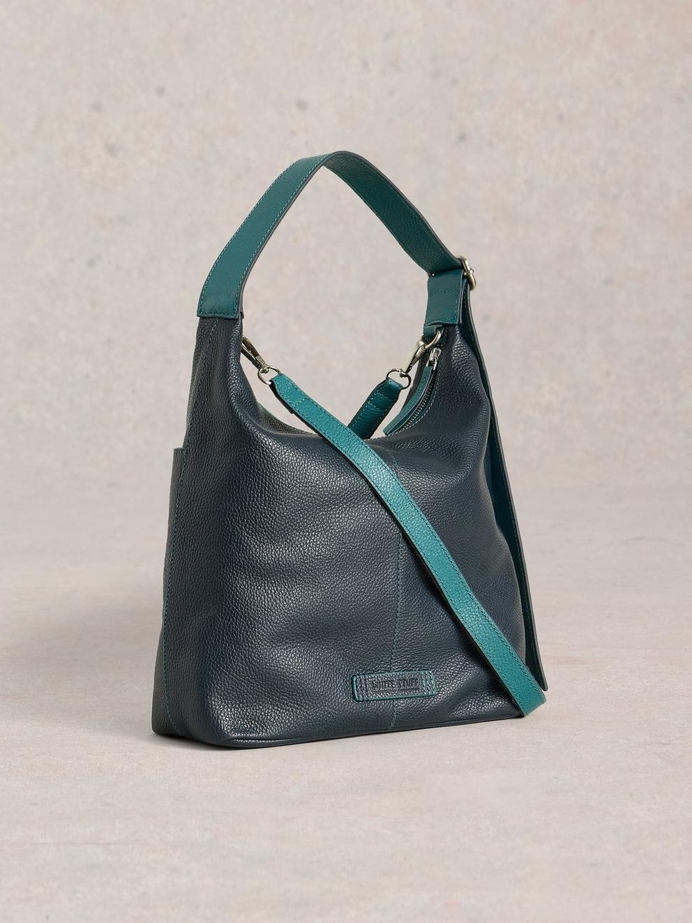 Sophia Leather Crossbody in DARK NAVY - FLAT BACK