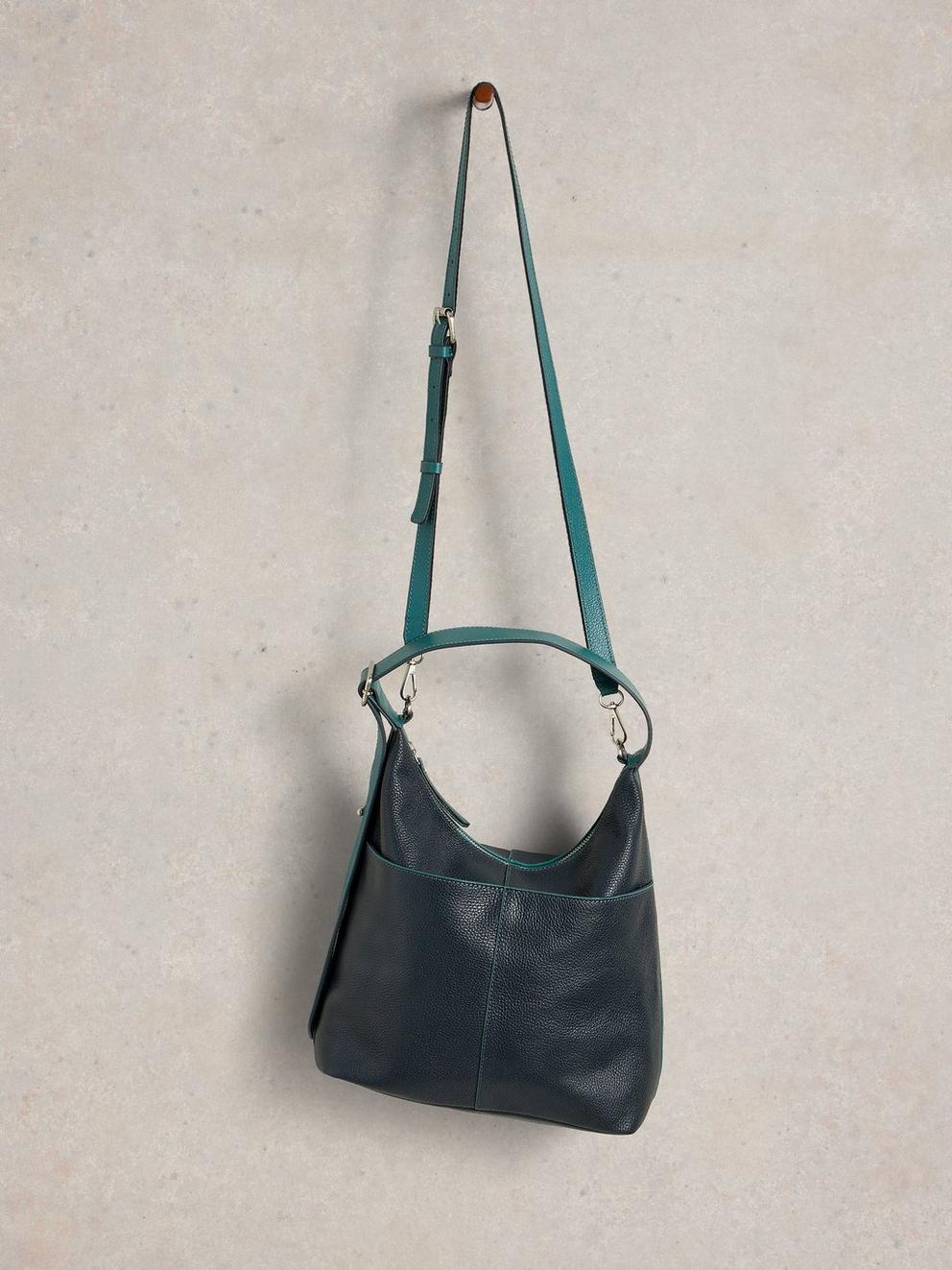 Sophia Leather Crossbody in DARK NAVY - FLAT FRONT